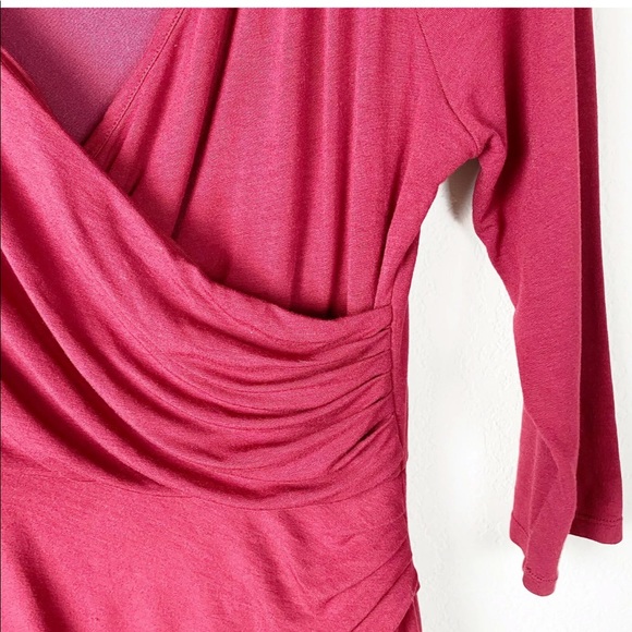 The Limited cranberry red faux wrap dress H - Picture 10 of 11